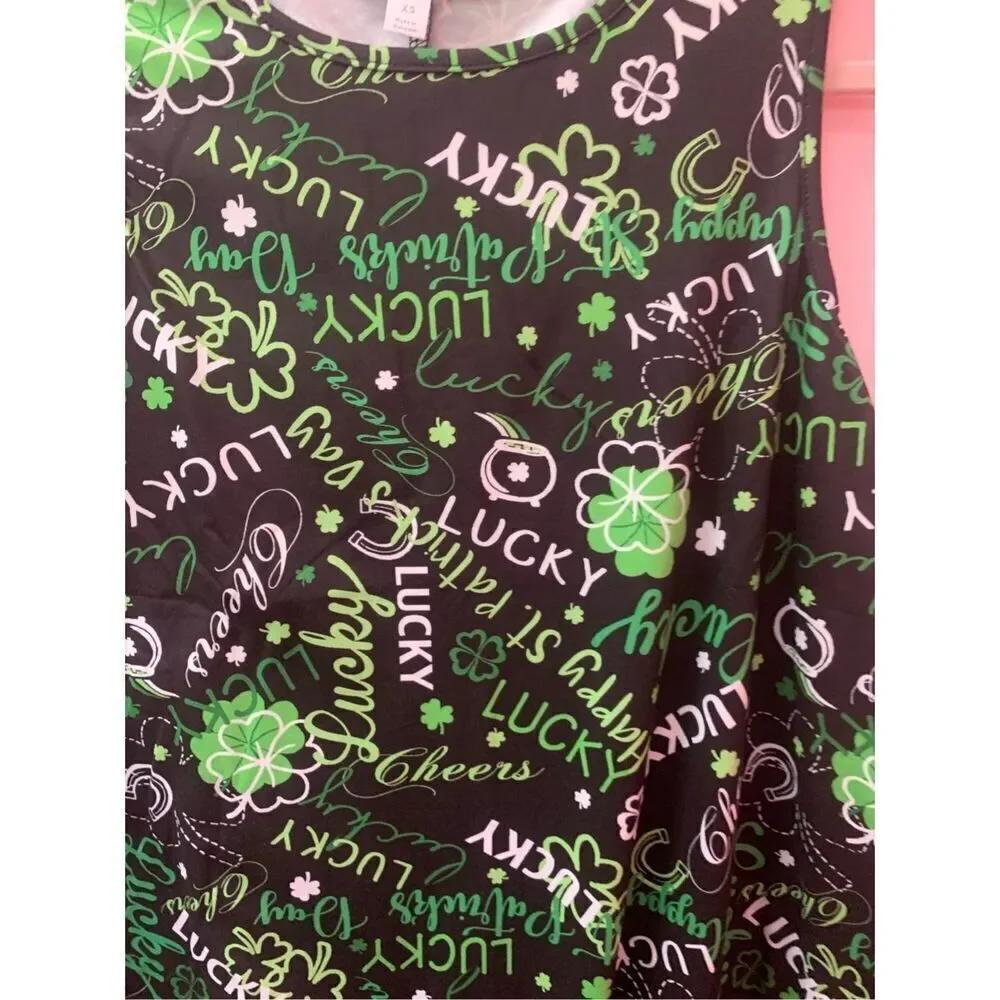Celebrate Together Women's Black Lucky St. Patrick's Day Shift Dress Size XS NWT